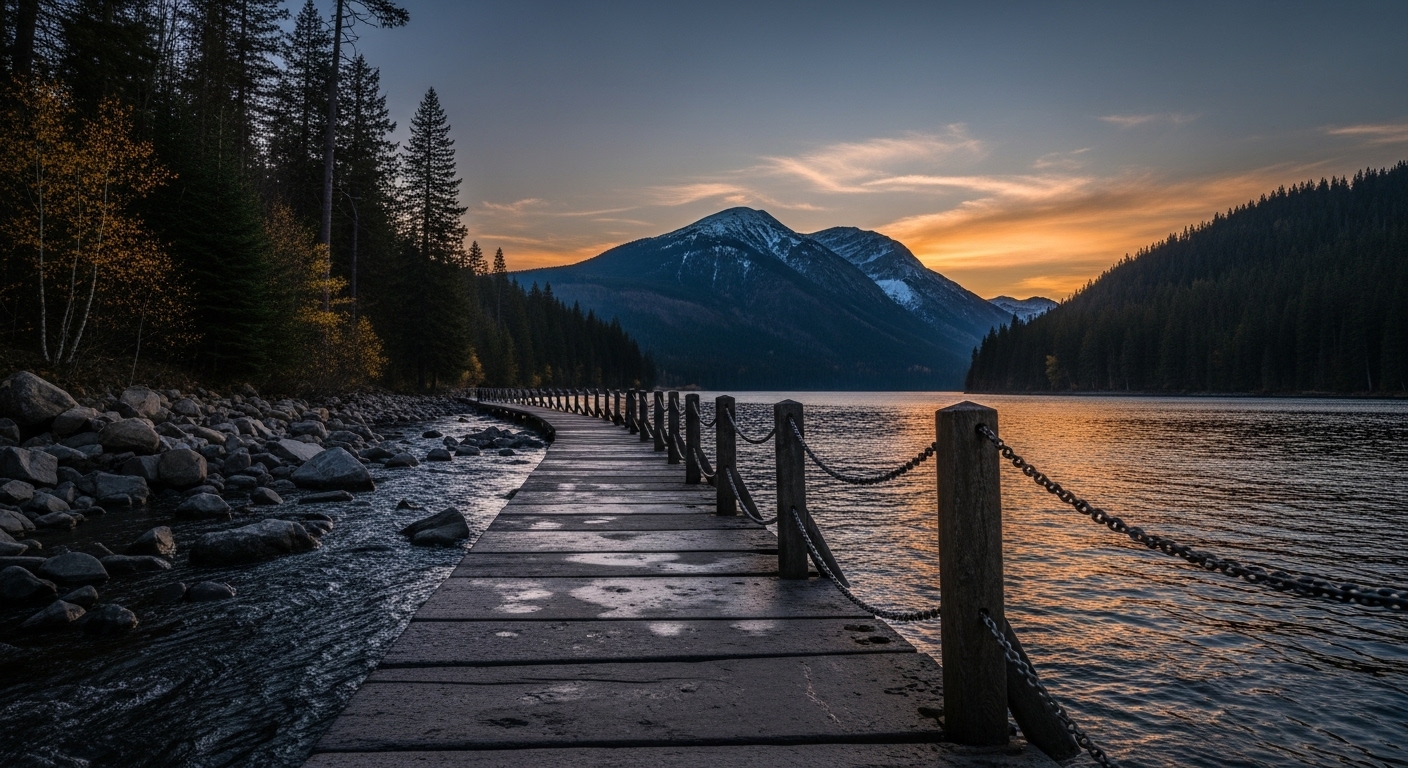 Enhanced mountain landscape